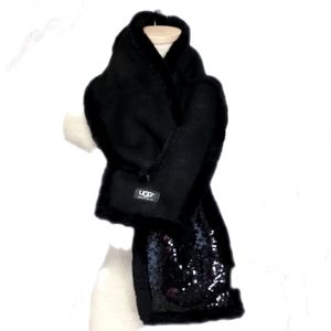 UGG Australian Shearling Suede Black/Sequin Scarf